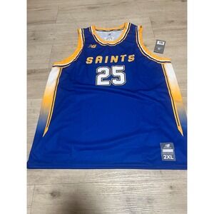 Emmanuel‎ College Saints Boston Basketball Jersey NWT 2XL New Balance Blue White
